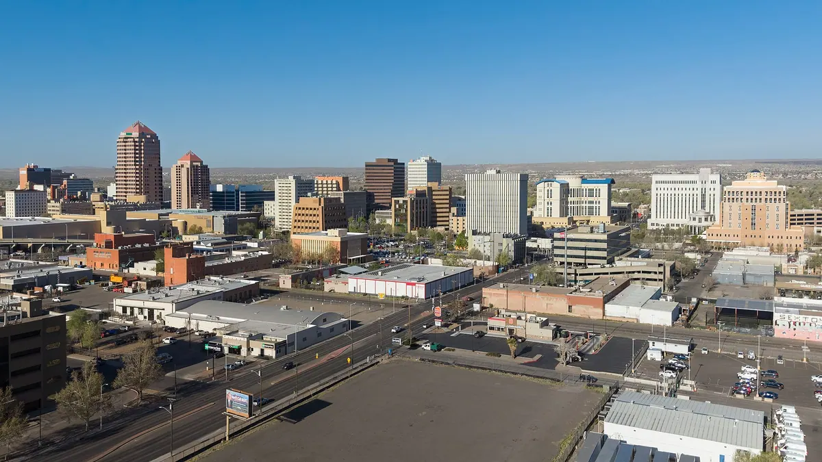 The Albuquerque, New Mexico skyline