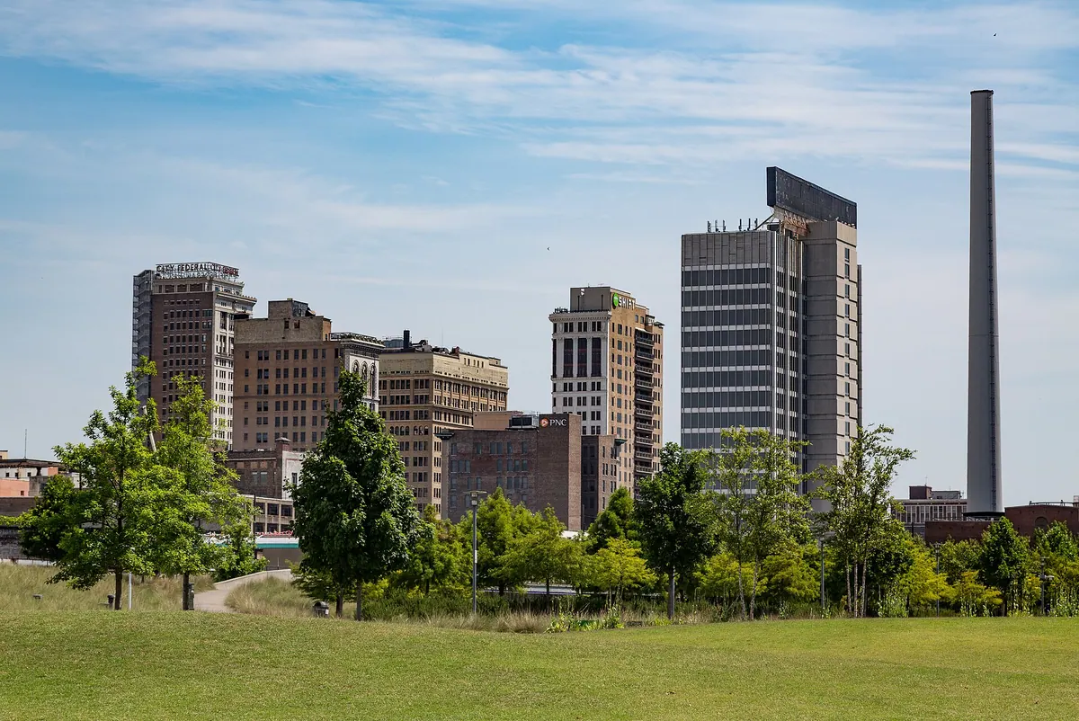The Birmingham, Alabama skyline