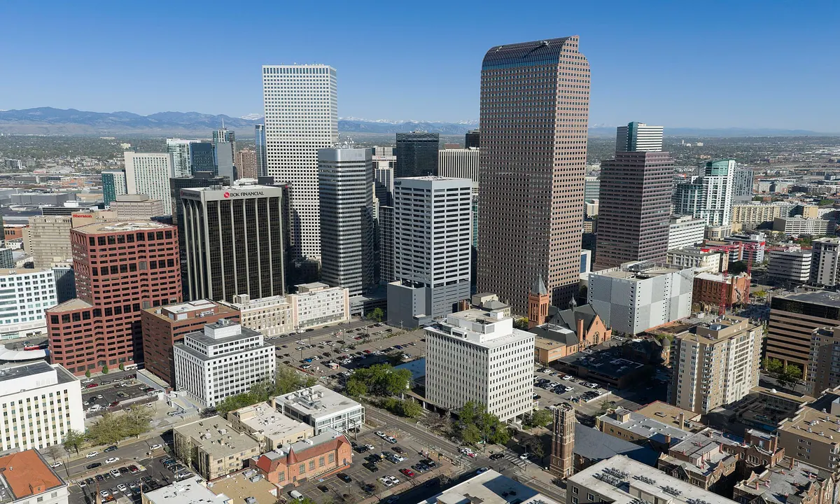 The Denver, Colorado skyline