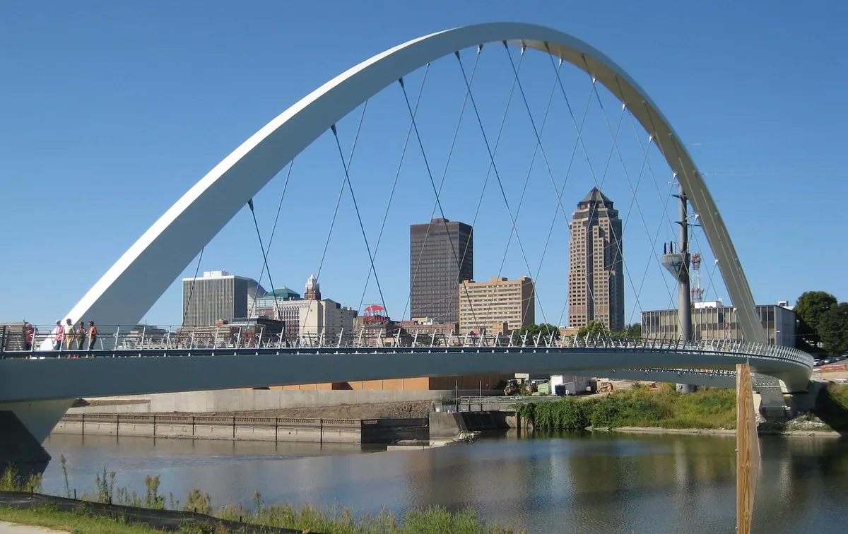 The Des Moines, Iowa skyline