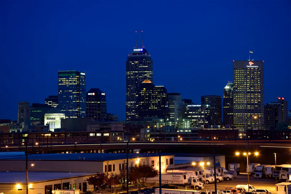 The Indianapolis, Indiana skyline